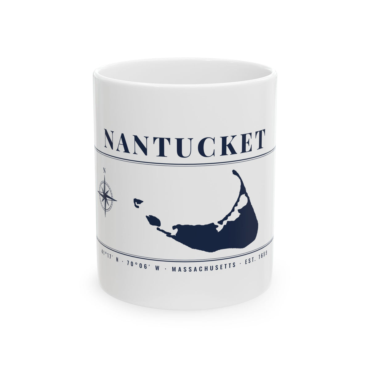 Nantucket Island Ceramic Mug, (11oz, 15oz)